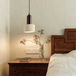 White Micro Cement LED Pendant Lights for Modern Living Spaces