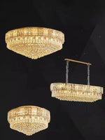 Silver Gold Chandelier Lighting Suspension Elegant Luminaire for Dinning Room