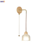 Clear Glass LED Wall Light with Pull Chain Switch