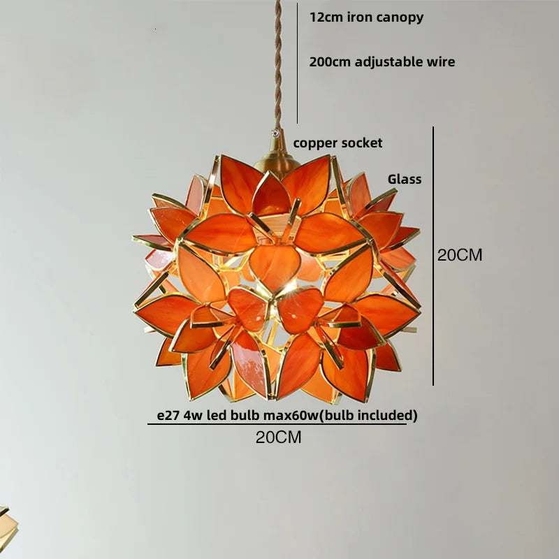Glass Copper LED Pendant Lamp | Nordic Modern Luxury Hanging Light