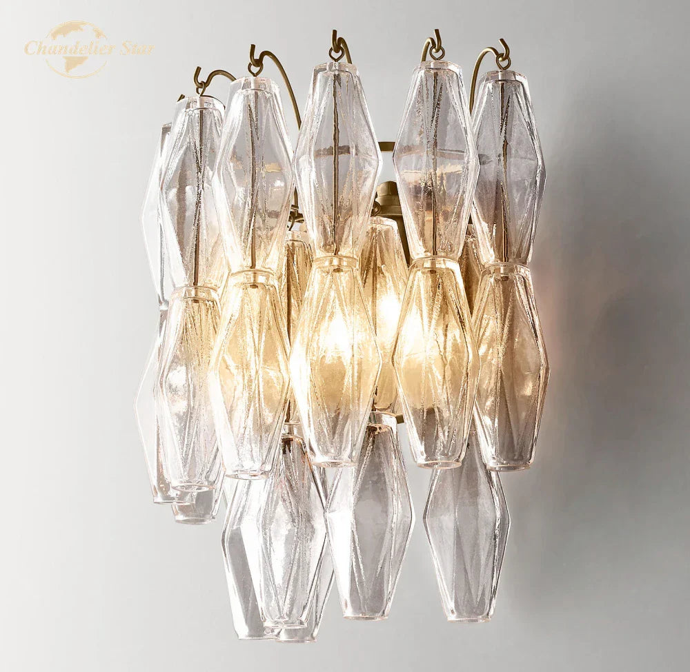 Modern Glass Wall Sconce LED Light Indoor Decor Fixture