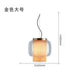 Manila Glass Lantern Pendant Light for Kitchen Living Room Bedroom Retro Decor
