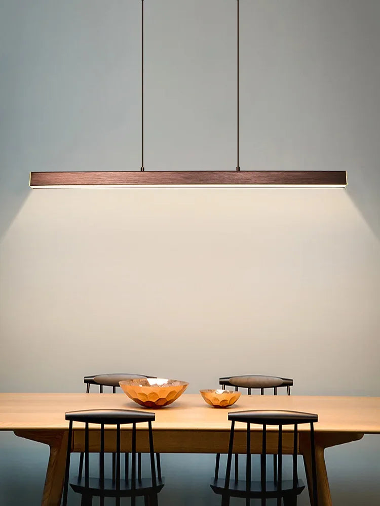Modern Linear Dining Room Pendant Light - Nordic Suspension Kitchen Lamp