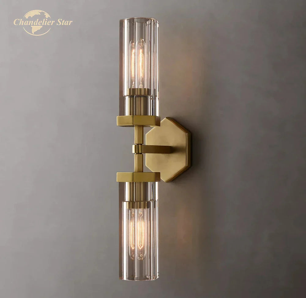 Crystal Hexagonal Sconce: Modern Wall Lamp for Bathroom, Living Room, Bedroom