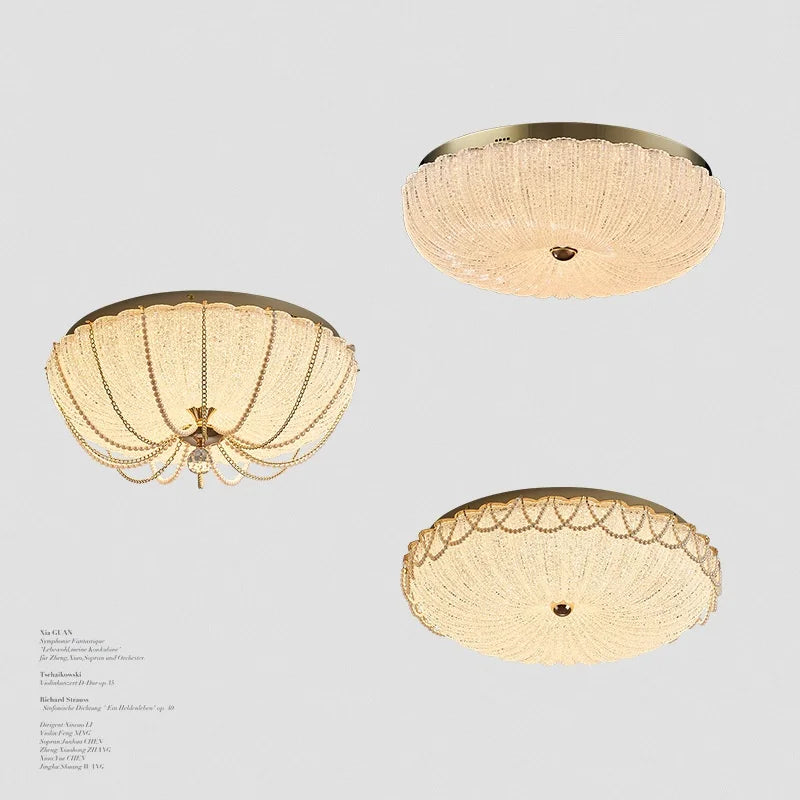 Crystal Dimmable LED Ceiling Light for Modern Bedroom Decor