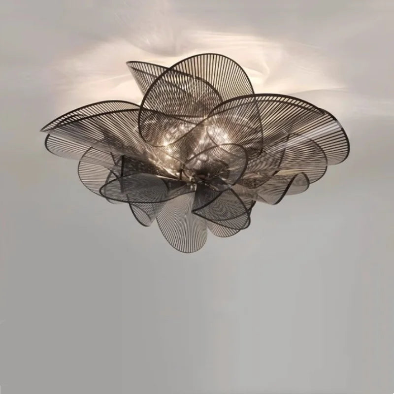 Flower Petal Acrylic LED Ceiling Chandelier for Artistic Indoor Lighting