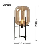 Modern Glass LED Floor Lamp for Living Room, Bedroom, Dining, and Home Decor
