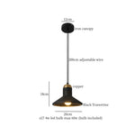 Black Travertine Pendant Light - Nordic Minimalism LED Pendant Lamps for Living Dining Room