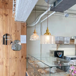 Clear Glass Copper LED Pendant Lamp for Home Decor & Lighting