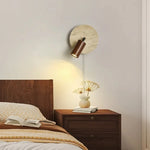Wabi Sabi LED Wall Sconce, Pull Chain, Rotate Wood Mirror Light