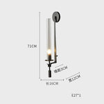 Nordic Iron Glass LED Wall Sconce Lamp for Luxury Living Room Bedroom Lighting