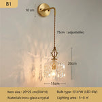 Medieval Crystal Wall Lamp Luxury Glass Ceiling Lights