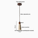 Wood LED Pendant Lamp - Wabi Sabi Yellow Travertine