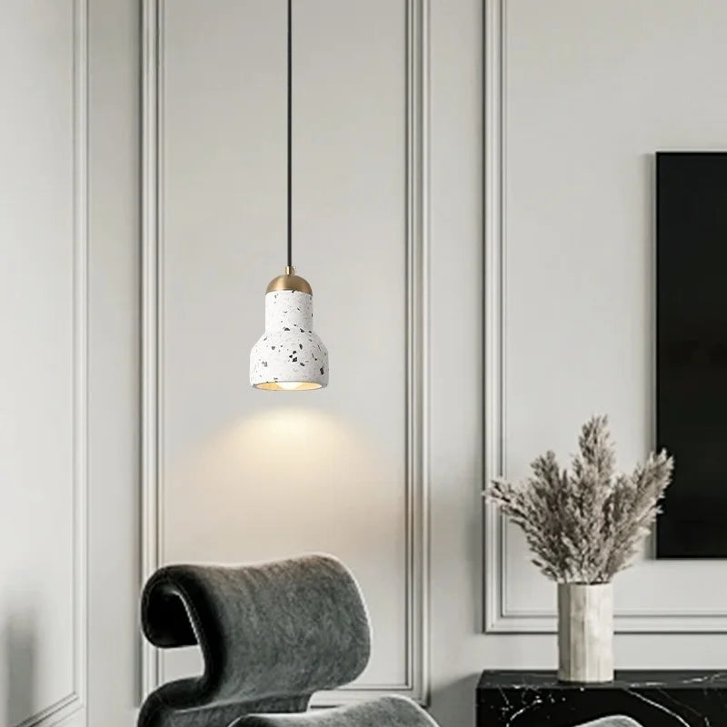 Afralia™ Terrazzo LED Pendant Light: Modern Nordic Style for Home Decor & Cafe