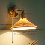 Afralia™ Brass Ceramic LED Wall Light | Nordic Modern Bedside Lamp for Bedroom, Bathroom, and Sofa