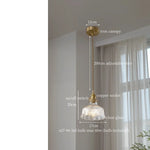 Clear Glass LED Pendant Light for Bedside Living Dining Decor