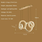 Afralia™ Crystal Circle LED Pendant Chandelier for Dining Room