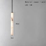 Natural Marble & Brass Pendant Light Fixture