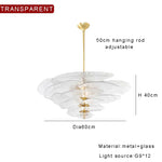 Amber Glass Ceiling Chandelier for Elegant Living Room Decor.