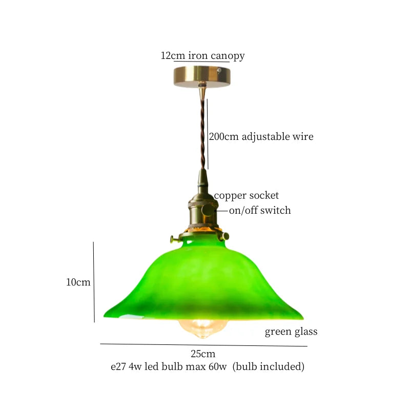 Japanese Glass LED Pendant Lamp for Cafe, Loft, Restaurant, Living Room, Kitchen