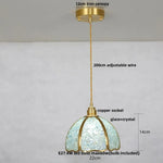 Afralia™ Crystal Glass LED Pendant: Tiffany Style Hanging Light for Living Room