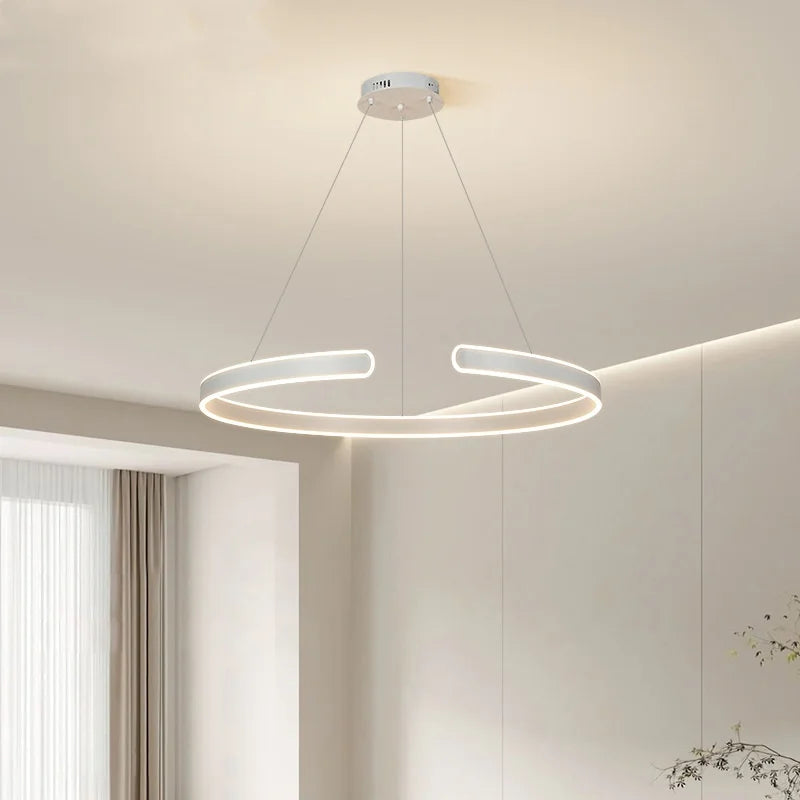 Circle Minimalist LED Pendant Light - Modern Indoor Hanging Lamp