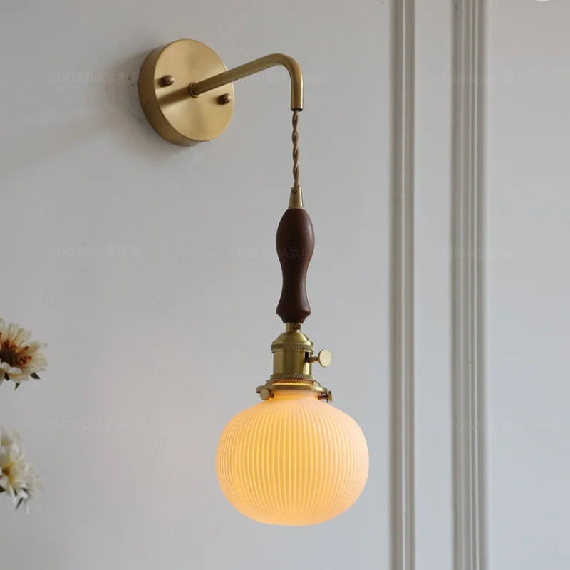 Copper Ceramic LED Wall Lamps - Nordic Modern Design