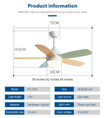 Kids Ceiling Fan with Light and Remote Control, 3-Speed, 5-Blade Helicopter Design