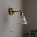 Copper Glass Nordic LED Wall Lights for Balcony Bedroom Mirror Bathroom