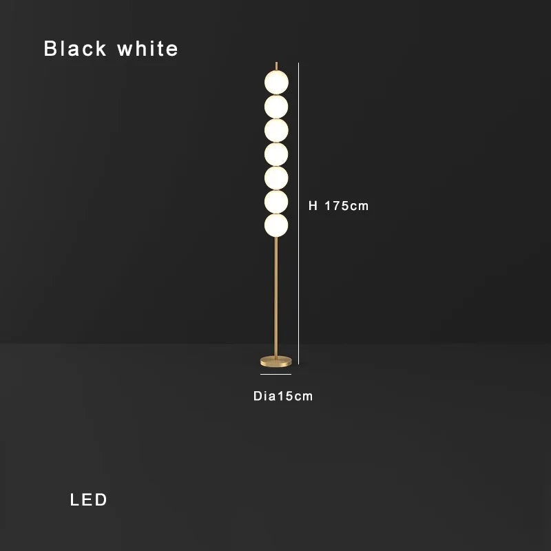White Balls Floor Lamp: Modern Living Room Decoration & Mood Light
