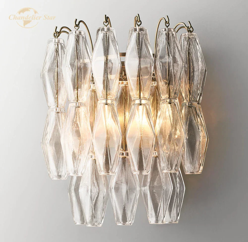 Modern Glass Wall Sconce LED Light Indoor Decor Fixture