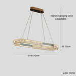 Crystal Ring Ceiling Chandelier | Stainless Steel | Luxury Home Decor