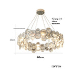 Crystal Magic Ring Pendant Light for Dinning Room