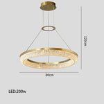 Luxury LED Ring Light Chandelier for Dining Room Décor