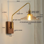Copper Ceramic LED Wall Lamps Modern Style for Bedroom Living Room Bar