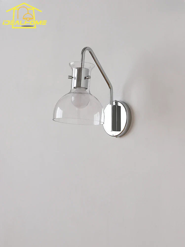 Bauhaus Glass LED Wall Lamp Iron Art Decor for Bedroom Living Room