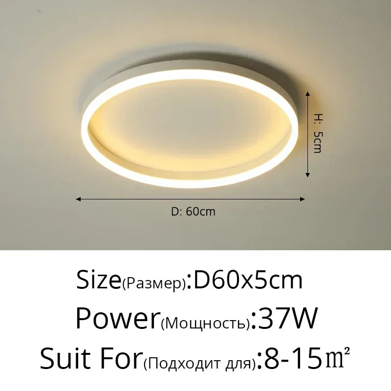 Circular LED Ceiling Lights for Home Decor and Indoor Lighting