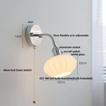Afralia™ Modern Colorful Glass Wall Sconce with Pull Chain for Aisle Living Room