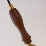 Afralia™ Terrazzo Stone LED Pendant Light with Wood Handle for Kitchen & Restaurant