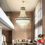 Crystal Chandelier Spiral Staircase Living Room Lamp Texture Design