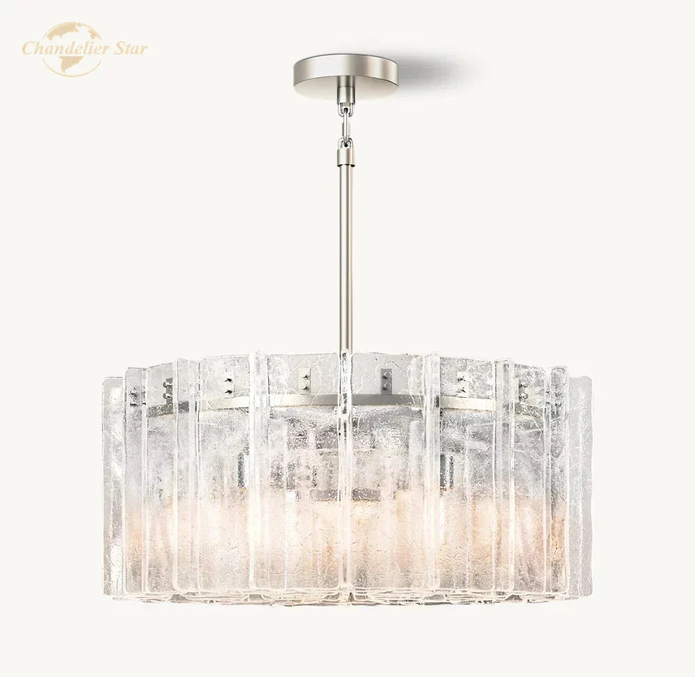 Lattice Glass LED Chandelier for Bedroom, Dining Room - Modern Pendant Light Fixtures