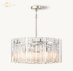 Lattice Glass LED Chandelier for Bedroom, Dining Room - Modern Pendant Light Fixtures
