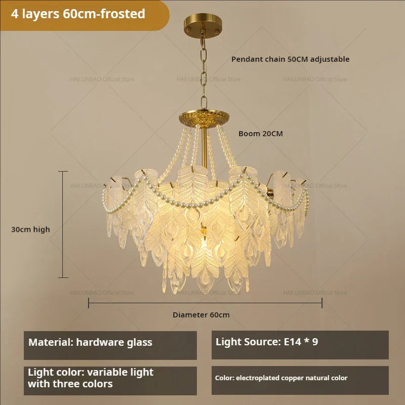 Crystal Chandelier Light: French Modern Luxury for Living Room, Dining Room, Bedroom