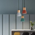Cement LED Pendant Lamp Industrial Decor Bedroom Living Room Bar Cafe