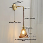 Gray Glass LED Wall Sconce Lamp for Home Decor, Bedroom, Living Room - Nordic Design