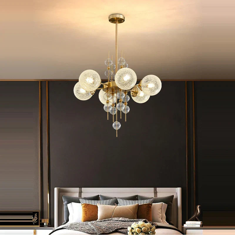 Gold Chrome Bubble Ceiling Chandelier: 2025 Trend Hanging Lamps for Living Room