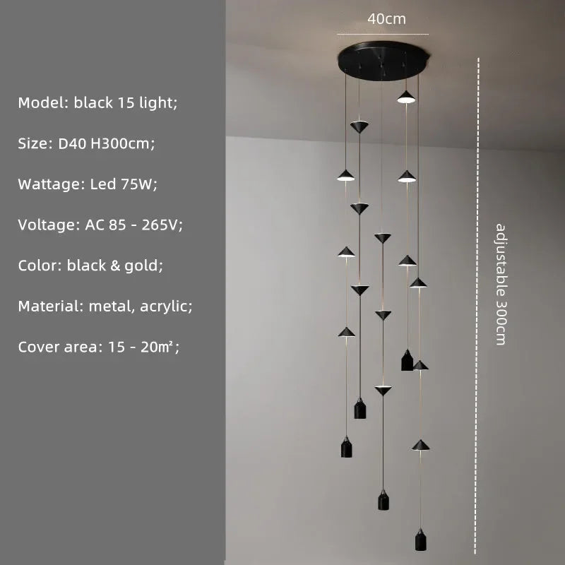 Nordic Marble Floor Lamp Adjustable Metal LED Light