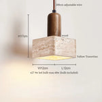Afralia™ White Glass LED Pendant Light - Yellow Travertine Mid Century Hanging Lamps