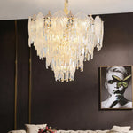 French Crystal Chandelier Cream Wind Lighting Elegant Luxury Lights