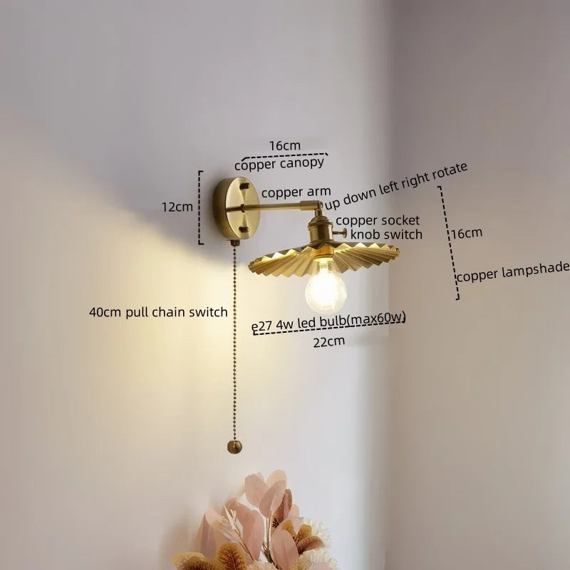 Copper LED Wall Light for Modern Spaces.